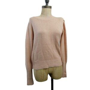 Express Size M Medium Beige  Pink Long Sleeve Knit Sweater Top